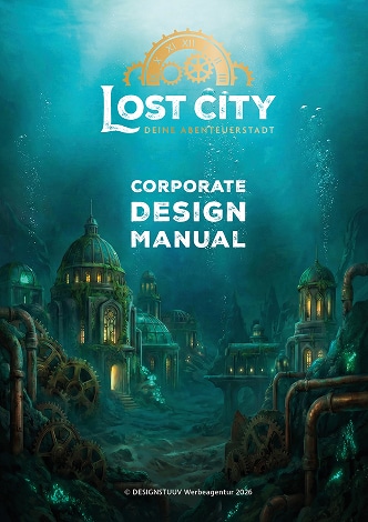 Lost City Corporate Design Manual 2026 – Titelseite